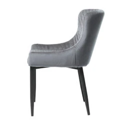 DANYA Dining Chair - Light Grey(Danya Dining Chair Light Grey) 11 DANYA Dining Chair - Light Grey(Danya Dining Chair Light Grey) -Modern Furniture 35980008DanyaGreyVelvet 2FR 800