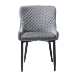 DANYA Dining Chair - Light Grey(Danya Dining Chair Light Grey) 12 DANYA Dining Chair - Light Grey(Danya Dining Chair Light Grey) -Modern Furniture 35980008DanyaGreyVelvet 3FR 800