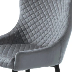DANYA Dining Chair - Light Grey(Danya Dining Chair Light Grey) 13 DANYA Dining Chair - Light Grey(Danya Dining Chair Light Grey) -Modern Furniture 35980008DanyaGreyVelvetcloseup 1 copy