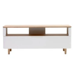 SIENNA Entertainment TV Unit 120cm -Natural & White(Sienna Entertainment Tv Unit 120cm Natural White)