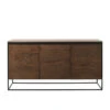 RIVOLI Sideboard Buffet 155cm -Smoked Oak / Black(Rivoli Sideboard 1 55m Smoked Oak) 2 RIVOLI Sideboard Buffet 155cm -Smoked Oak / Black(Rivoli Sideboard 1 55m Smoked Oak) -Modern Furniture 40813020RIVOLISIDEBOARD 1 800