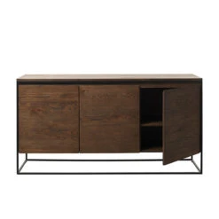 RIVOLI Sideboard Buffet 155cm -Smoked Oak / Black(Rivoli Sideboard 1 55m Smoked Oak) -Modern Furniture 40813020RIVOLISIDEBOARD 3 800