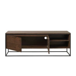 RIVOLI TV Entertainment Unit 1.55M -Smoked Oak / Black(Rivoli Tv Entertainment Unit 1 55m Brushed Smoked Oak) -Modern Furniture 40823020RIVOLITVLOWBOARD 2 800