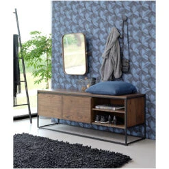 RIVOLI TV Entertainment Unit 1.55M -Smoked Oak / Black(Rivoli Tv Entertainment Unit 1 55m Brushed Smoked Oak) -Modern Furniture 40823020RIVOLITVLOWBOARD R2 800