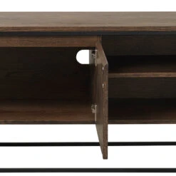 RIVOLI TV Entertainment Unit 1.55M -Smoked Oak / Black(Rivoli Tv Entertainment Unit 1 55m Brushed Smoked Oak) -Modern Furniture 40823020RIVOLITVLOWBOARDcloseup 1 800