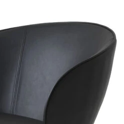 GAIN Lounge Chair - Black(Gain Lounge Chair Black) -Modern Furniture 41180000GAINLOUNGEBLACKFAUXLEATHER 1closeup2 800