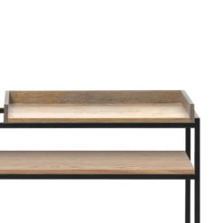 RIVOLI Display Unit Console 90cm - Natural Oak / Black(Rivoli Display Unit Console 90cm Natural Oak) -Modern Furniture 42051020RIVOLIRIVOLICONSOLETABLE 1closeup a 800