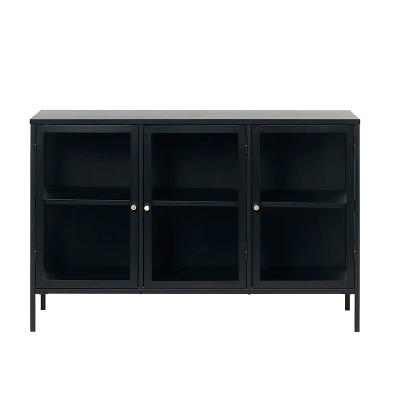 CARMEL 3 Glass Doors Sideboard 132cm - Black(Carmel Sideboard 3 Doors 132xcm Black) 5 CARMEL 3 Glass Doors Sideboard 132cm - Black(Carmel Sideboard 3 Doors 132xcm Black) - Image 3
