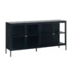 CARMEL 4 Glass Doors Sideboard 170xcm - Black(Carmel Sideboard 4 Doors 170xcm Black) 1 CARMEL 4 Glass Doors Sideboard 170xcm - Black(Carmel Sideboard 4 Doors 170xcm Black) -Modern Furniture 42270600CARMELSIDEBOARD4SECTION 2 800