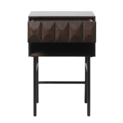 LATINA Side Table - Dark Brown / Black(Latina Side Table Dark Brown Black) 7 LATINA Side Table - Dark Brown / Black(Latina Side Table Dark Brown Black) -Modern Furniture 43423181LATINASIDETABLE46X46CM 3 800