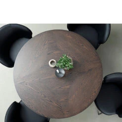 LATINA Round Dining Table 120cm -Dark Brown / Black(Latina Round Dining Table 120cm Dark Brown) -Modern Furniture 43603180LATINAROUNDTABLE120CM D2 800