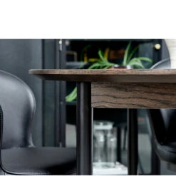 LATINA Round Dining Table 120cm -Dark Brown / Black(Latina Round Dining Table 120cm Dark Brown) -Modern Furniture 43603180LATINAROUNDTABLE120CM D3 800