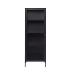 CARMEL Single Door Glass Display Cabinet 57x160cm - Black(Carmel Display Cabinet 57x160cm Black) 13 CARMEL Single Door Glass Display Cabinet 57x160cm - Black(Carmel Display Cabinet 57x160cm Black) -Modern Furniture 44290600CARMELTOWERH160CM 1 800