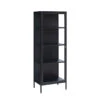 CARMEL Single Door Glass Display Cabinet 57x160cm - Black(Carmel Display Cabinet 57x160cm Black) -Modern Furniture 44290600CARMELTOWERH160CM 2 800