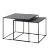 PEBBLE Nest Of 2 Tables 65x60cm - Black(Pebble Nest Of 2 Tables 65x60cm Black) -Modern Furniture 44550600PEBBLENESTOF2TABLES 1flipped 800