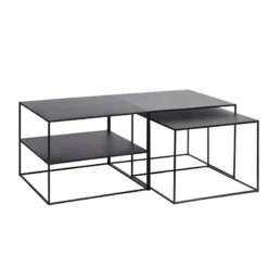 PEBBLE Nest Of 2 Tables 65x60cm - Black(Pebble Nest Of 2 Tables 65x60cm Black) 11 PEBBLE Nest Of 2 Tables 65x60cm - Black(Pebble Nest Of 2 Tables 65x60cm Black) -Modern Furniture 44550600PEBBLENESTOF2TABLES C11 800