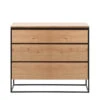 RIVOLI Chest Of 3 Drawers - Natural Oak / Black(Rivoli Chest Of 3 Drawers Natural Oak Black) -Modern Furniture 44691020RIVOLICHEST3DRAWERS 1 800