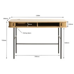 NOLA Study Desk 120cm - Oak(Nola Study Desk 120cm Natural) -Modern Furniture 46272780NOLADESK 4WITHOUTWIREDimensions 800 a6ef503e 4c1d 4e2f 820f efd9aa6abce9