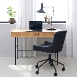 NOLA Study Desk 120cm - Oak(Nola Study Desk 120cm Natural) -Modern Furniture 46272780NOLADESK R2WITHOUTWIRE 800
