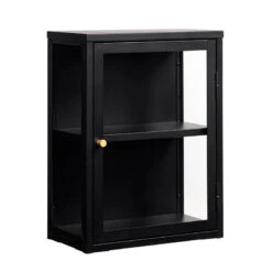 CARMEL Wall Glass Cabinet 45cm - Black(Carmel Wall Cabinet 45cm Black) -Modern Furniture 46780600CARMELWALLCABINETH60 W45CM 2 ny 800