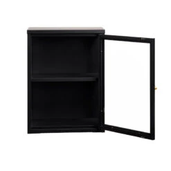 CARMEL Wall Glass Cabinet 45cm - Black(Carmel Wall Cabinet 45cm Black) -Modern Furniture 46780600CARMELWALLCABINETH60 W45CM 3 800