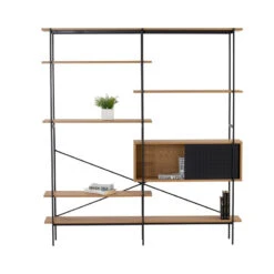 KREMAN Display Unit 1.7M - Oak(Kreman Shelf Oak) 17 KREMAN Display Unit 1.7M - Oak(Kreman Shelf Oak) -Modern Furniture 515006 A2800