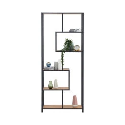 RUTHIN Bookcase - Black & Natural(Ruthin Bookcase Oak) -Modern Furniture 522007 A2800