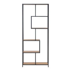 RUTHIN Bookcase - Black & Natural(Ruthin Bookcase Oak) -Modern Furniture 522007 A800