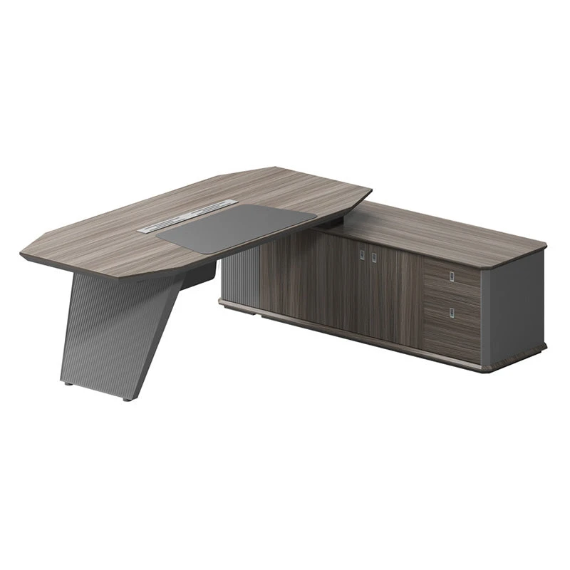 MADDOK Executive Desk With Right Return 200cm - Chocolate & Charcoal Grey(Maddok Executive Desk With Right Return 200cm Chocolate Charcoal Grey) 5 MADDOK Executive Desk With Right Return 200cm - Chocolate & Charcoal Grey(Maddok Executive Desk With Right Return 200cm Chocolate Charcoal Grey) - Image 3