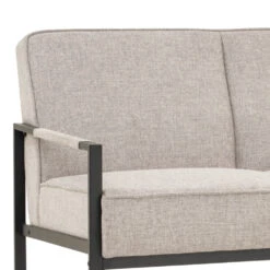 CALIBRA 2 Seater Sofa - Black & Grey(Calibra 2 Seater Lounge Chair Grey) -Modern Furniture 92