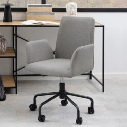 ISLA Office Chair - Light Grey & Black(Naya Office Chair Light Grey Black) -Modern Furniture 92514liveb800