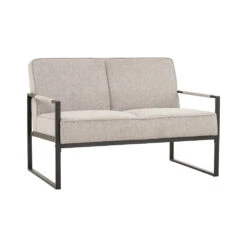 CALIBRA 2 Seater Sofa - Black & Grey(Calibra 2 Seater Lounge Chair Grey)