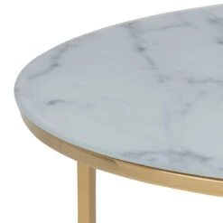 KOLINA Glass Marble Round Coffee Table 80cm - White/ Gold Chrome(Copy Of Kolina Glass Marble Round Coffee Table 80cm White) 11 KOLINA Glass Marble Round Coffee Table 80cm - White/ Gold Chrome(Copy Of Kolina Glass Marble Round Coffee Table 80cm White) -Modern Furniture AC 0000057547 c 800