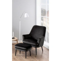 KENDRA Lounge Chair With Footstool - Grey Brown(Kendra Lounge Chair With Footstool Grey Brown) -Modern Furniture AC 0000086948Lifestyle a 800