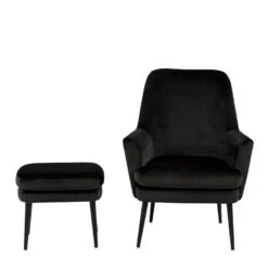 KENDRA Lounge Chair With Footstool - Grey Brown(Kendra Lounge Chair With Footstool Grey Brown) -Modern Furniture AC 0000086948 b 800