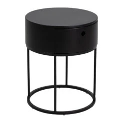 POLON Bedside Table 40cm - Black(Polon Bedside Table 40cm Black)
