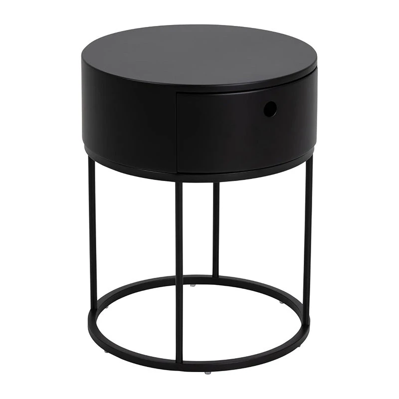 POLON Bedside Table 40cm - Black(Polon Bedside Table 40cm Black) 3 POLON Bedside Table 40cm - Black(Polon Bedside Table 40cm Black)
