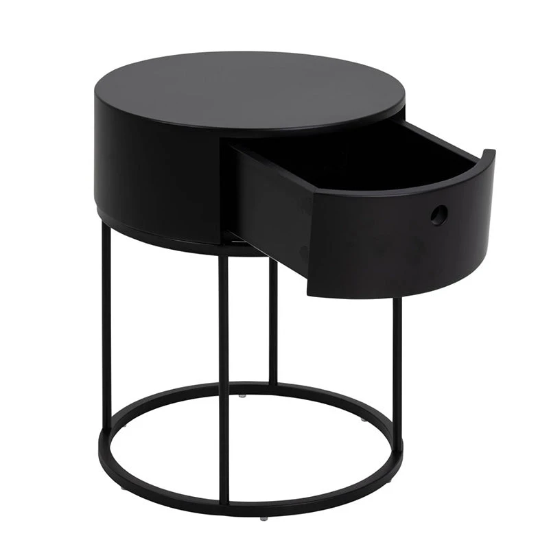 POLON Bedside Table 40cm - Black(Polon Bedside Table 40cm Black) 4 POLON Bedside Table 40cm - Black(Polon Bedside Table 40cm Black) - Image 2