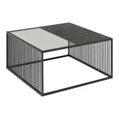 STRINGTON Square Coffee Table 80cm - Black Marble Effect(Strington Coffee Table 80cm Black) -Modern Furniture AC 0000096000 a 800