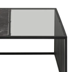 STRINGTON Square Coffee Table 80cm - Black Marble Effect(Strington Coffee Table 80cm Black) -Modern Furniture AC 0000096000 cglass 800