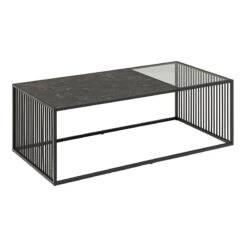 STRINGTON Rectangular Coffee Table 120cm - Black Marble Effect(Strington Rectangular Coffee Table 120cm Black) -Modern Furniture AC 0000096002 B 800