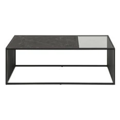 STRINGTON Rectangular Coffee Table 120cm - Black Marble Effect(Strington Rectangular Coffee Table 120cm Black) -Modern Furniture AC 0000096002 C 800