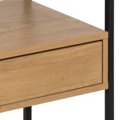 RANDOLF Side Table/Bedside Table 40cm - Natural & Black(Randolf Bedside Table 40cm Natural Black) -Modern Furniture AC 0000096333 d 800