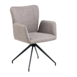 Laura Swivel Dining Chair - Grey & Black(Laura Swivel Dining Chair Grey Black)