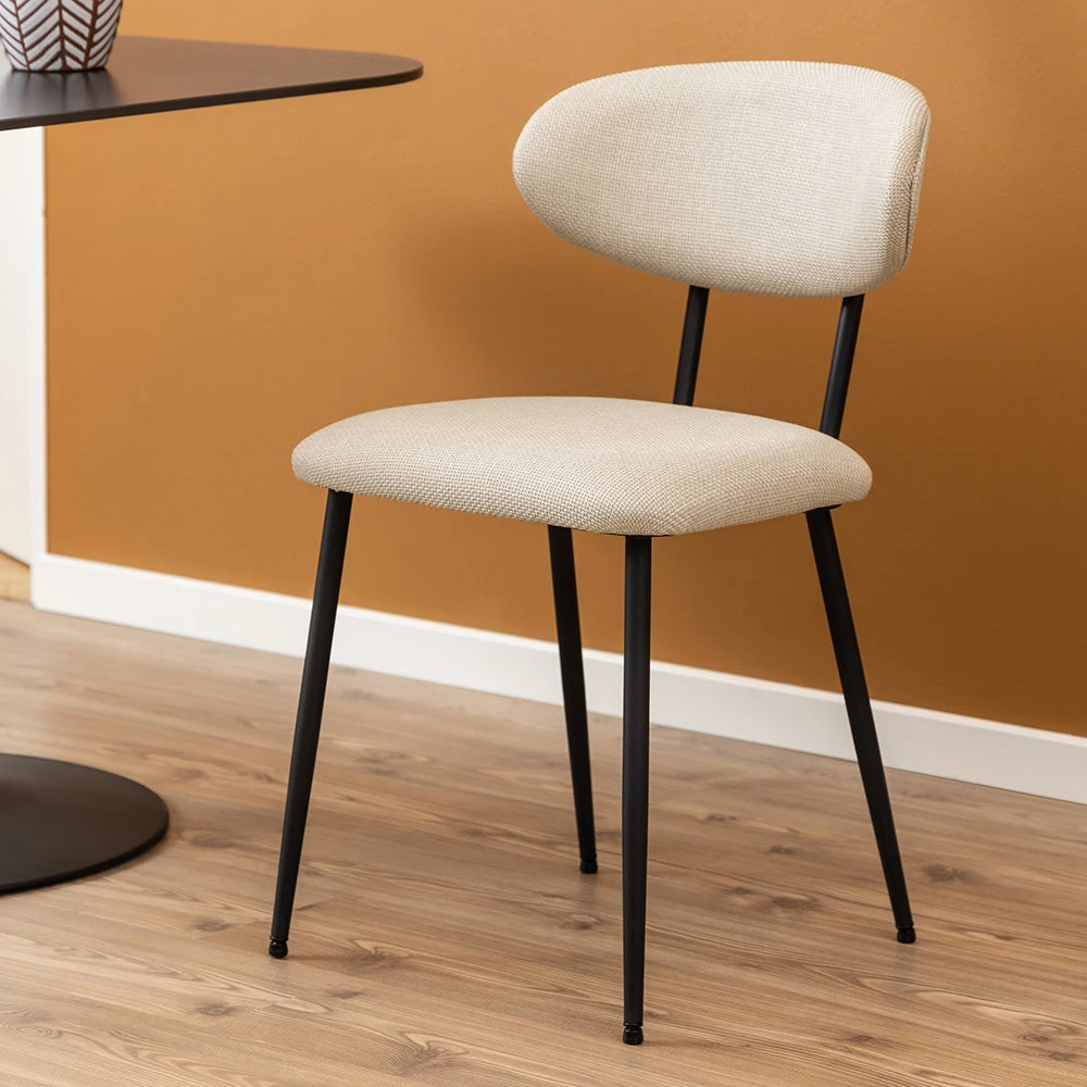 Denise Dining Chair - Beige & Black(Copy Of Laura Swivel Dining Chair Grey Black) 6 Denise Dining Chair - Beige & Black(Copy Of Laura Swivel Dining Chair Grey Black) - Image 4