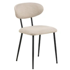 Denise Dining Chair - Beige & Black(Copy Of Laura Swivel Dining Chair Grey Black)