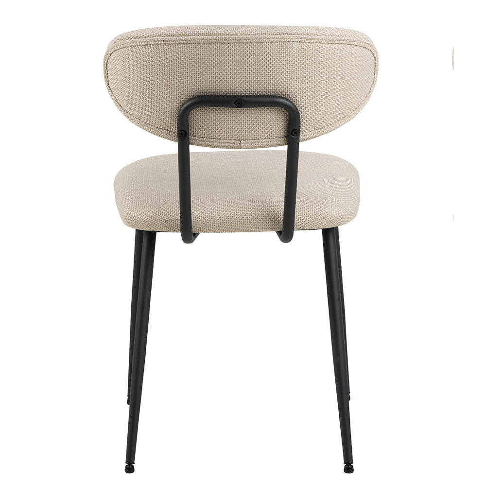 Denise Dining Chair - Beige & Black(Copy Of Laura Swivel Dining Chair Grey Black) 8 Denise Dining Chair - Beige & Black(Copy Of Laura Swivel Dining Chair Grey Black) - Image 6