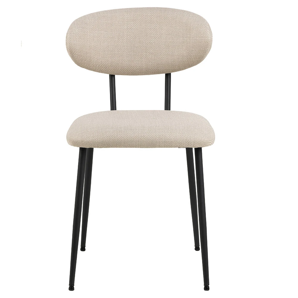 Denise Dining Chair - Beige & Black(Copy Of Laura Swivel Dining Chair Grey Black) 5 Denise Dining Chair - Beige & Black(Copy Of Laura Swivel Dining Chair Grey Black) - Image 3