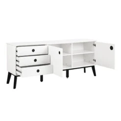 SABINE Sideboard Buffet 180cm - White/Black(Sabine Sideboard 180cm White Black) -Modern Furniture AC 91721 2 c 800 1b4205c0 3f67 4269 9d7d 0c5c57d6dd0a