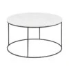 LUCIO Round Marble Coffee Table 80cm - White & Black(Lucio Marble Coffee Table 80cm White Black) -Modern Furniture AC H000017593 a 800